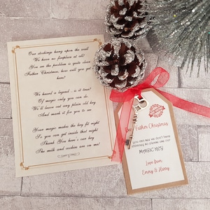 personalised Santa Magic Key: Christmas Eve No Chimney Key