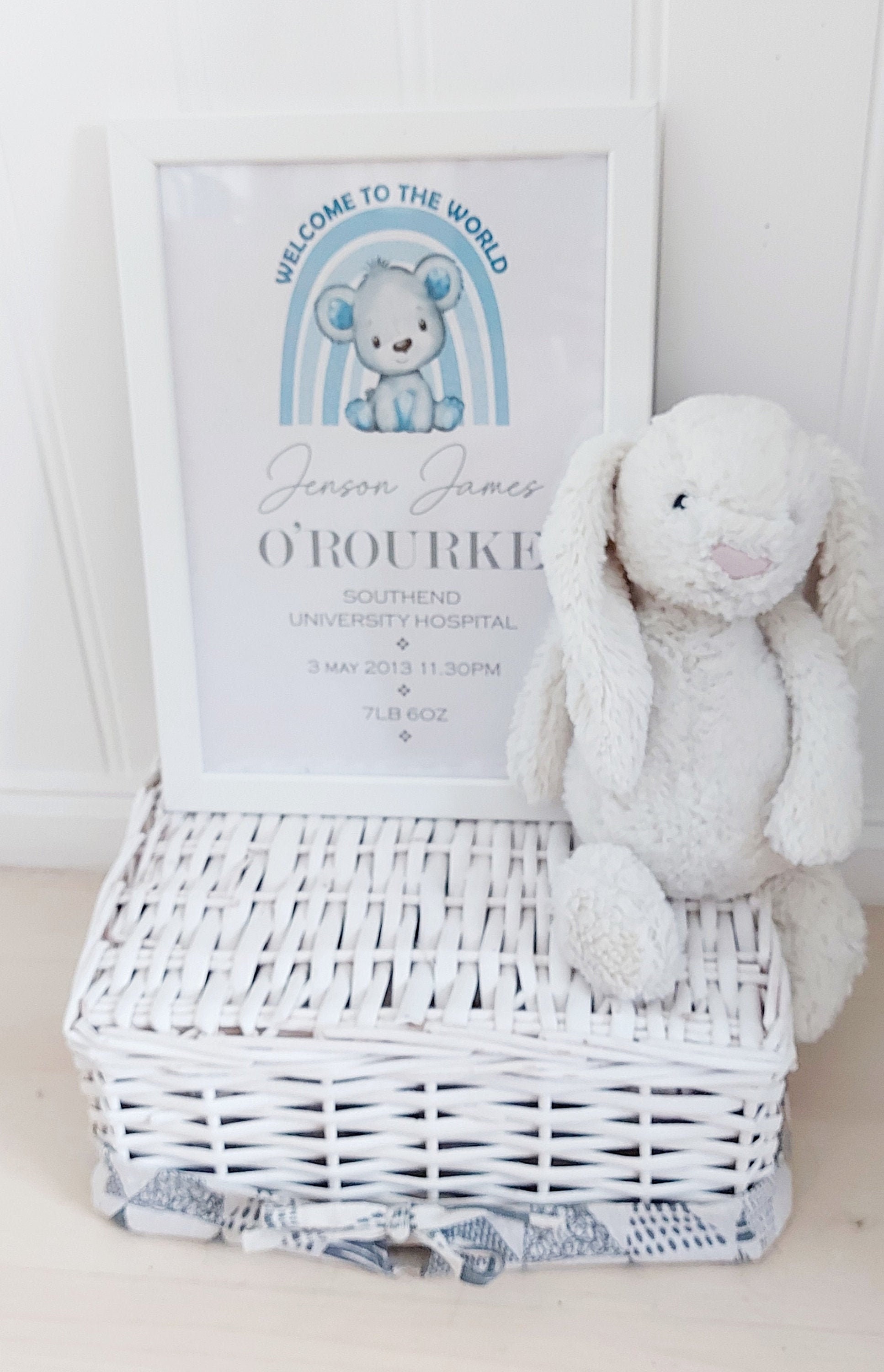 Personalised New Baby Boy Gift Baby Birth Keepsake Gift Etsy UK