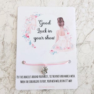 Good Luck in your dance show Ballerina Wish Bracelet, Dance Show Gift, dance show good luck gift bild 4