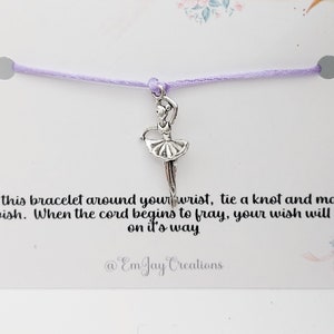 Good Luck in your dance show Ballerina Wish Bracelet, Dance Show Gift, dance show good luck gift bild 9