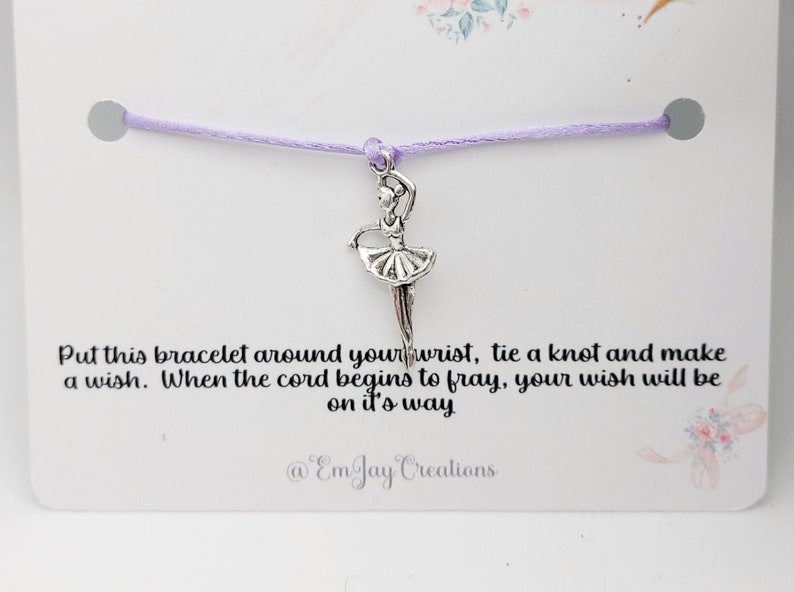 Good Luck in your dance show Ballerina Wish Bracelet, Dance Show Gift, dance show good luck gift bild 9