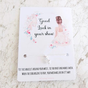 Good Luck in your dance show Ballerina Wish Bracelet, Dance Show Gift, dance show good luck gift bild 8