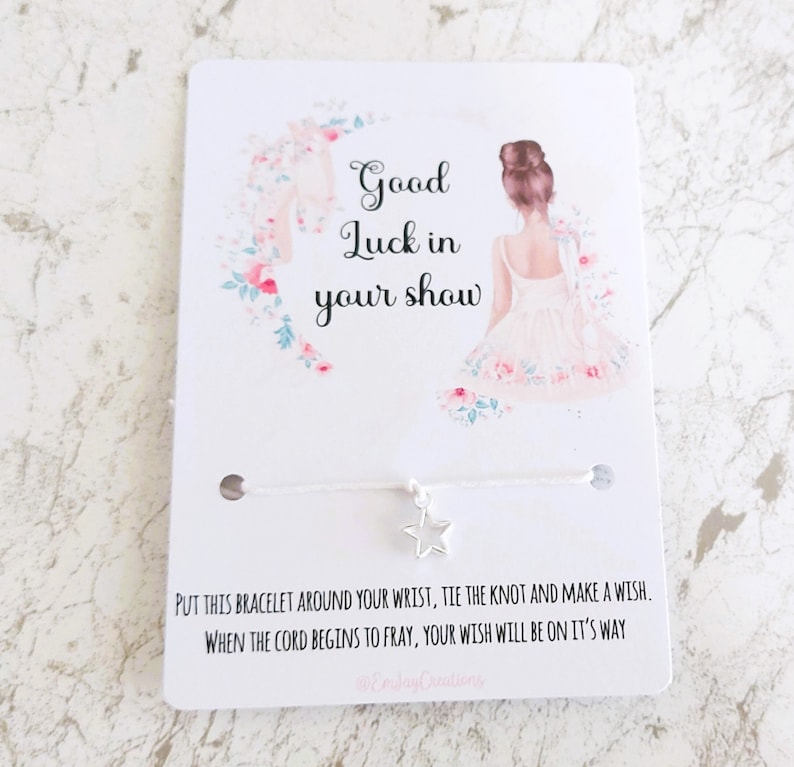 Good Luck in your dance show Ballerina Wish Bracelet, Dance Show Gift, dance show good luck gift bild 8