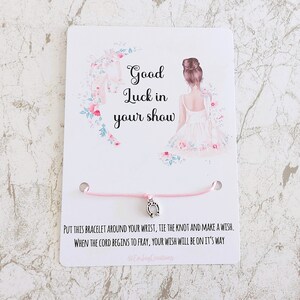 Good Luck in your dance show Ballerina Wish Bracelet, Dance Show Gift, dance show good luck gift bild 5