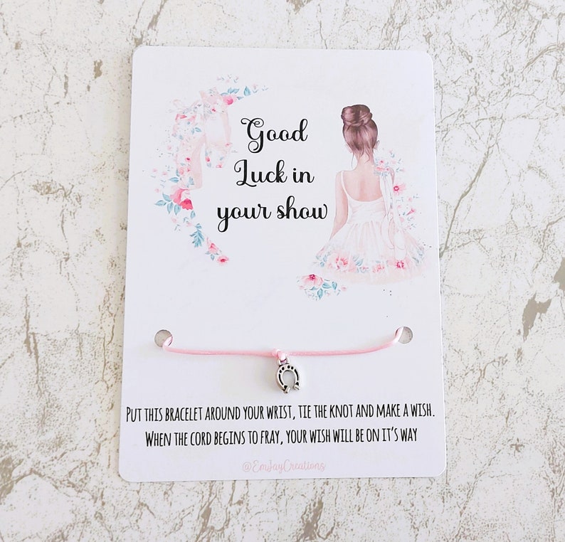 Good Luck in your dance show Ballerina Wish Bracelet, Dance Show Gift, dance show good luck gift bild 5