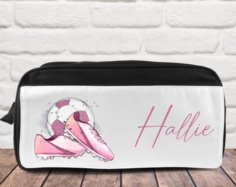 Personalised Pink Football Boot Bag: football gifts for girls, personalised boot bag