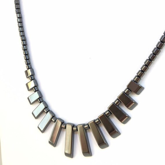 1 13 Piece Hematite Mini Collar Tab Set Bib Egyptian Fan