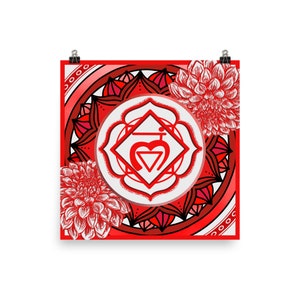 Root Chakra Mandala Poster