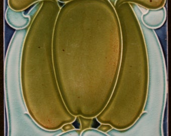 V&B Mettlach Nouveau tile Jugendstil fliese C1900