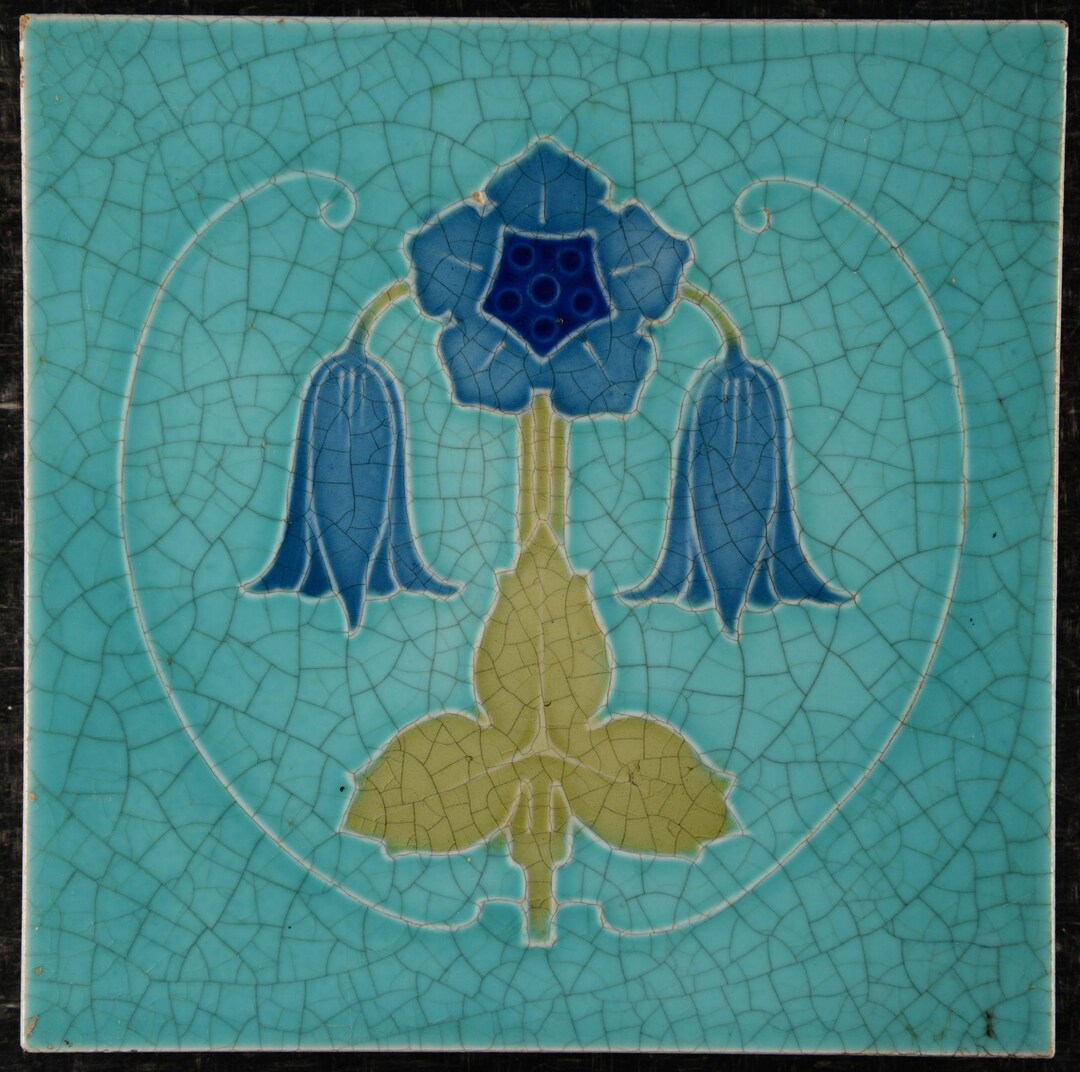 アンティーク イギリス製 ピルキントン社 マジョリカタイル アール