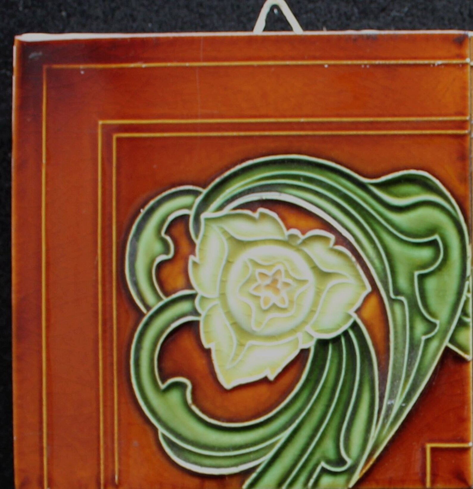 4 Original Antique Art Nouveau Tiles Made By Manufactures Etsy