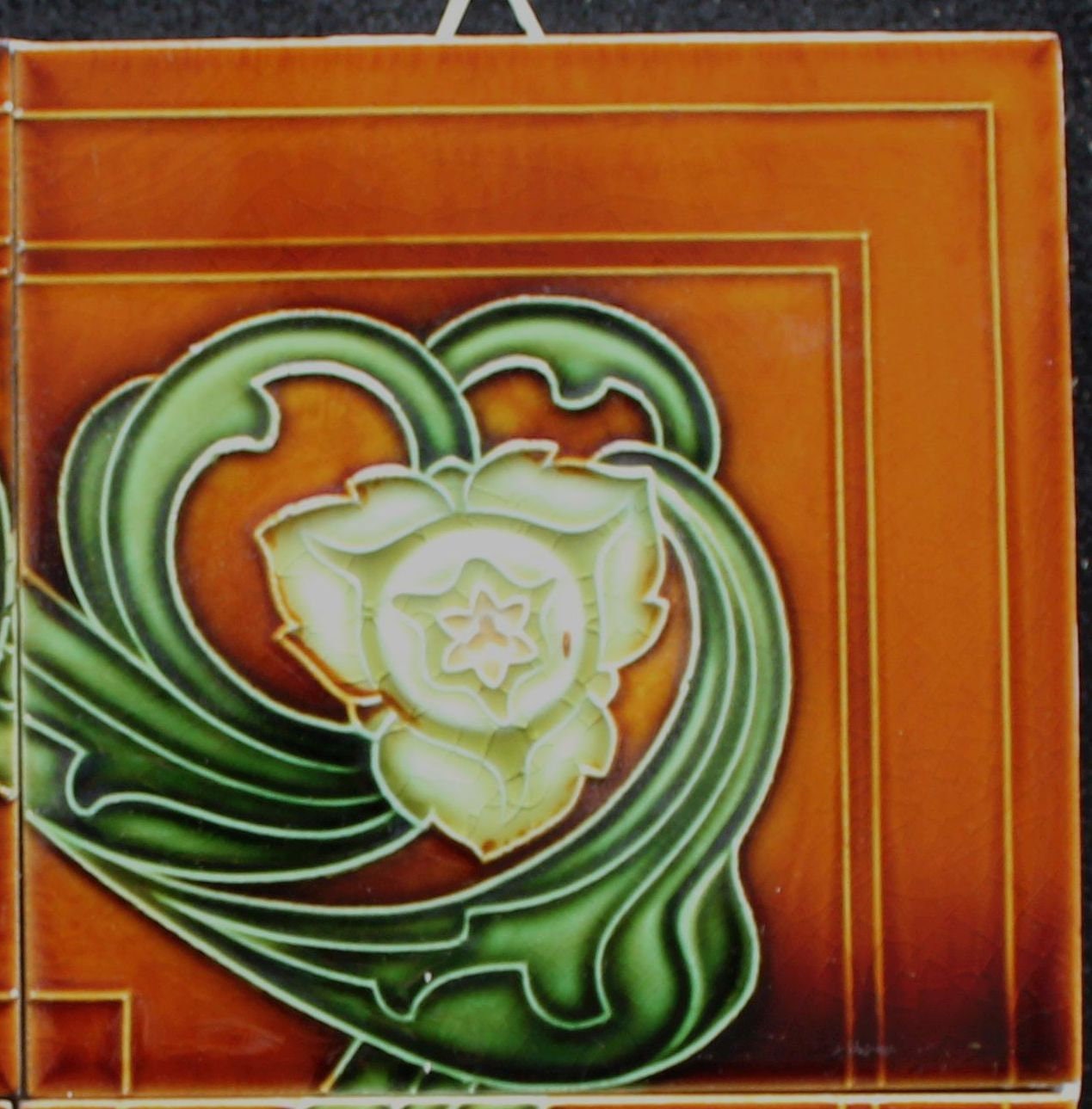 4 Original Antique Art Nouveau Tiles Made By Manufactures Etsy