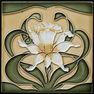 Offstein Jugendstil Fliese Jugendstil Fliese C1900 Blumenmuster