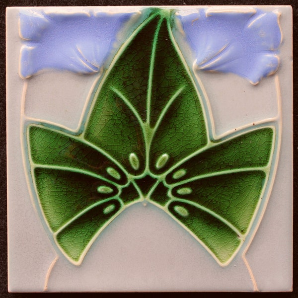 Bendorf Art Nouveau tile Jugendstil fliese C1900 Flower design