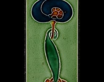 Original Antique Art Nouveau Tile made in England (c. 1905) Mackintosh like rose design