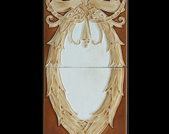 2 Pilkington's Art Nouveau tiles England C 1905