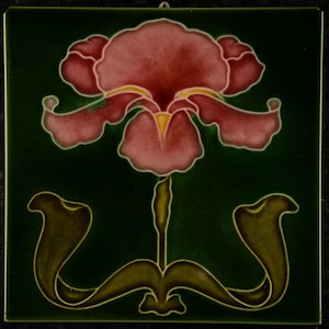 Original antique English Art Nouveau tile J. H. Barratt & Co C 1905