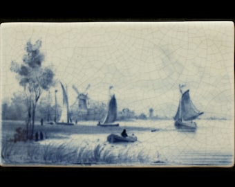 Kleine Porceleyne Fles Delft tegel Delftsblauw 1891 handgeschilderd