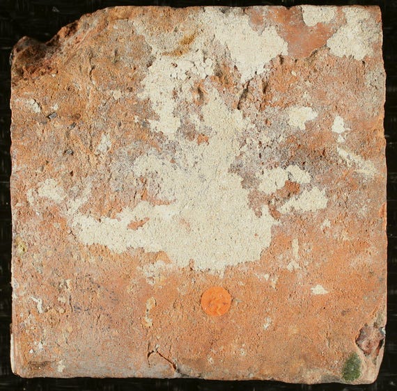 中世後期ドイツの床タイル紋章レリーフ アーヘン 1524 - 1540