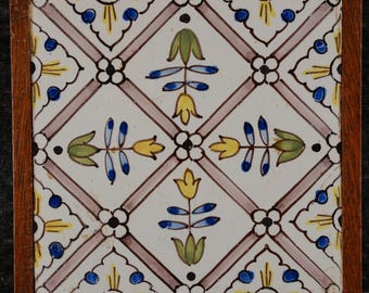アンティーク デルフト タイル（花模様）、17 世紀 - Etsy 日本