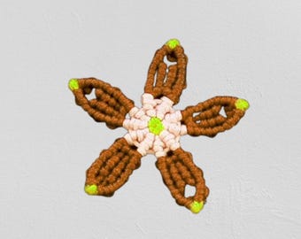 Macrame Tutorial, Macrame flower pattern with Detailed Photos and Instructions, Beginner-Friendly