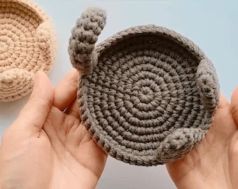 Modèle au crochet, modèle de plateau de chat au crochet, plateau de rangement au crochet, modèle PDF, modèle au crochet pour débutant