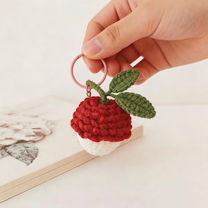 Schema all'uncinetto per litchi: portachiavi a forma di frutta per principianti (schema PDF)