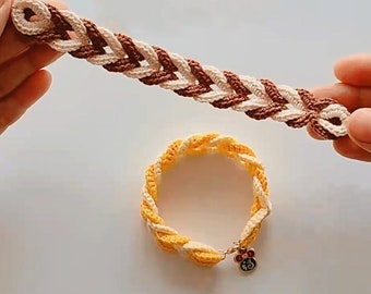 Modèle de bracelet au crochet, modèle de bijoux au crochet, modèle de bijoux DIY, modèle PDF, modèle au crochet pour débutant
