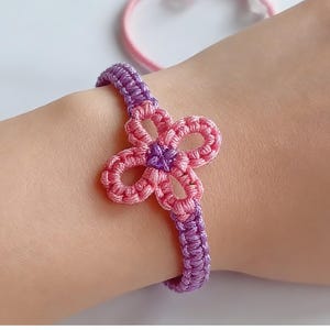 Micro Macrame flower Bracelet: Handmade Friendship Jewelry (PDF Pattern)
