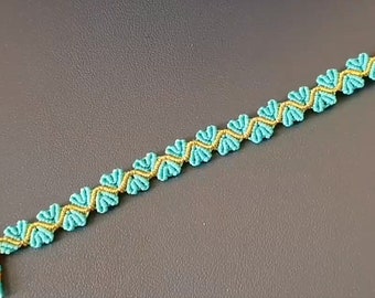 Macrame Friendship Bracelet Pattern: Heart Fishtail Design (PDF