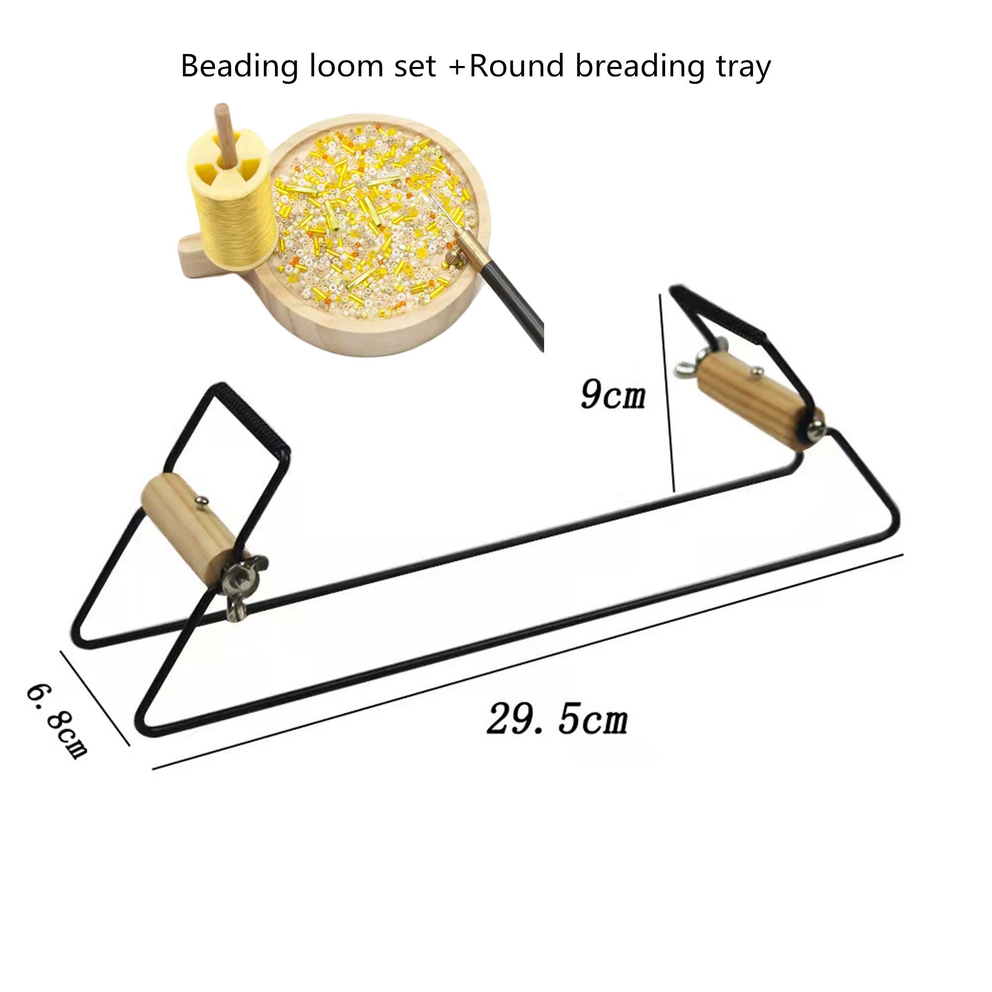 Beading Loom Kit for Beginners, DIY Necklaces Bracelets, Beading Tool,  Beading Machine, Wooden Beading Tray,thread Spool Holder Set 