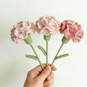 Patrón de clavel de crochet: PDF detallado para principiantes