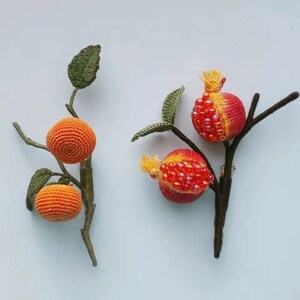 Micro gehaakte vruchten, handgemaakte broche, gehaakte broche, cadeau voor mama, handgemaakte sieraden, oma cadeau, huwelijksgeschenken, haakkunst, handgemaakte borstpin