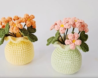 Crochet flower pattern,crochet potted plant pattern, PDF pattern, crochet pattern for beginner