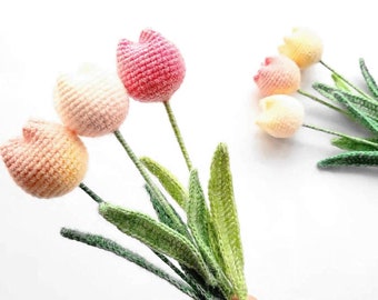 crochet tulip pattern, crochet flower pattern,PDF pattern, crochet pattern for beginner