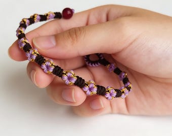 Floral Macrame Bracelet Tutorial: Beginner-Friendly (PDF Pattern)