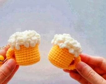 Crochet Beer Keychain Pattern: Beginner-Friendly Tutorial (PDF Pattern)