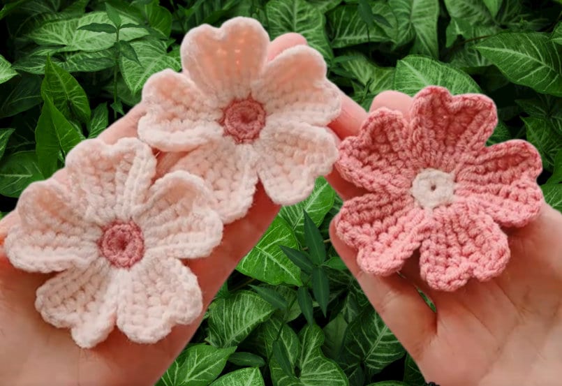 Easy Crochet Flower Pattern，crochet flower pattern, PDF pattern, crochet pattern for beginner