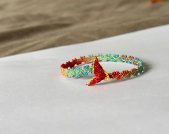 Macrame Friendship Bracelet Pattern: Heart Fishtail Design (PDF