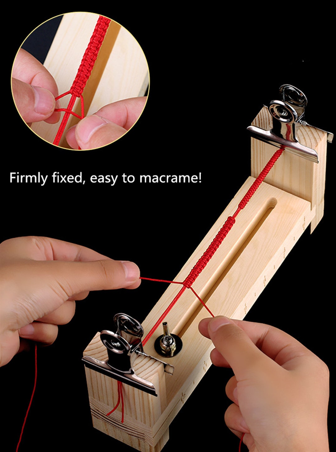 Macrame Tool, Macrame Holder, Cord Bracelet Making Tool, DIY Jewelry