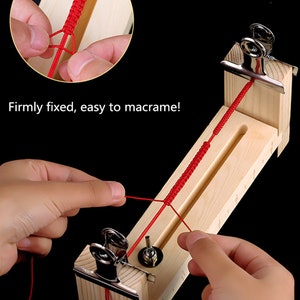 Macramé-gereedschap, macraméhouder, gereedschap voor het maken van koordarmbanden, doe-het-zelf sieradengereedschap, macramé-sieradenmaker, cadeaus voor knutselaars, gereedschap voor beginners