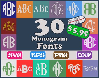 95% OFF Monogram Svg - Monogram Font Svg - 30 Monogram Font Bundle Svg - Svg Bundle - Fonts svg - Monogram Cut Files Svg Dxf Eps