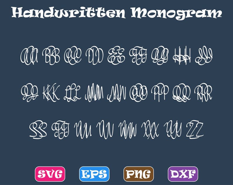 Download Fonts Svg Monogram Cut Files Svg Dxf Eps 30 Monogram Font Bundle Svg 95 Off Monogram Svg Svg Bundle Monogram Font Svg Craft Supplies Tools Kits How To Efp Osteology Org