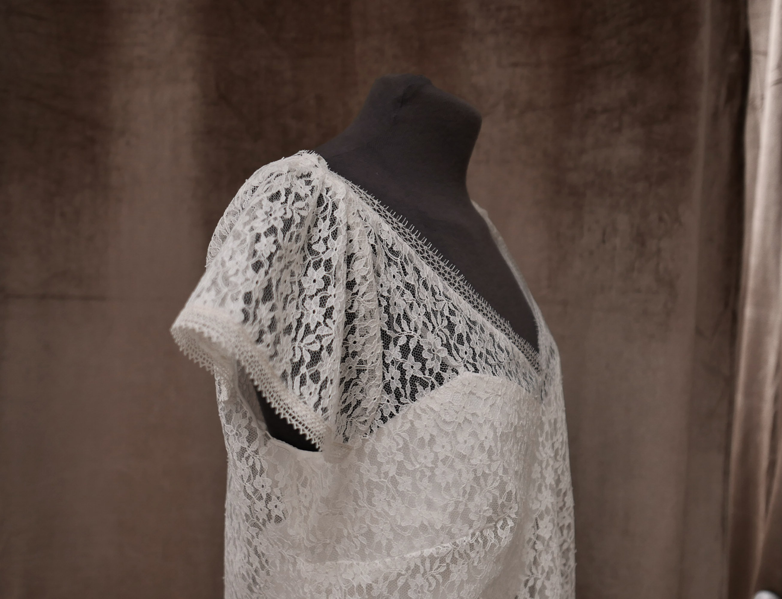 Top dentelle de mariage, manchettes et petits boutons - Etsy France