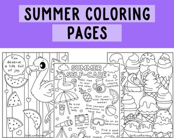 Summer-Themed Coloring Pages | Succulents | Printable | Hand Drawn l Digital Coloring Book | Cute Printable Sheets PDF | Relaxation