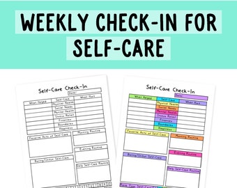 Weekly Self-Care Check-In | Love Yourself | Practice Self-Care | Self-Love Language