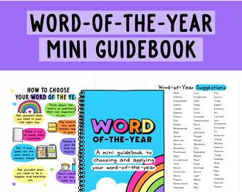 Word-of-the-Year Mini Guidebook | Goals | Resolutions | Word of the Year | 2023 | New Year Ideas | WOTY Workbook