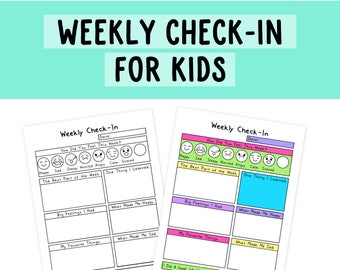 Weekly Check-In For Kids | Teens | School | Journaling for Students | Classroom Mental Health | Student Wellbeing Mental Health