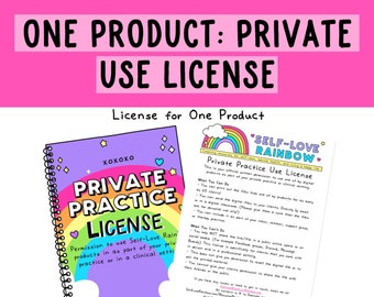 Private Practice Use License: One Product | Therapy Tools | Counseling | Social Work | Teen Mental Health | Rehab Worksheets | Inpatient