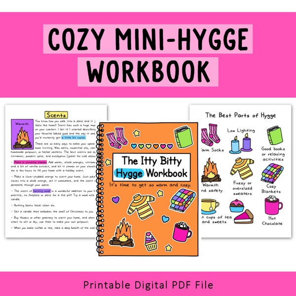 Itty Bitty Hygge Workbook | Self-Care | Coziness | Self-Soothing